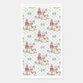 Notenkraker, schommelpaard, kerstboom servet