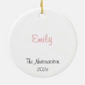  Notenkraker Sneeuw/Bloemen Keramisch Ornament (Achterkant)