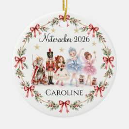 Notenkraker Sneeuwvlok Keramische Kerstbal Keramisch Ornament