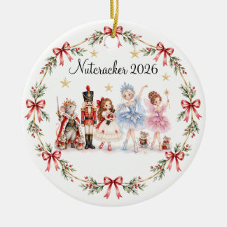 Notenkraker Sneeuwvlok Keramische Kerstbal Keramisch Ornament