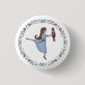 Notenkraker snoepjes Clara kerst Ronde Button 3,2 Cm (Voorkant)