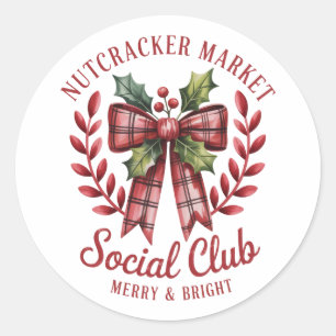 Notenkraker Sociale Club Winkel Markt Groep Ronde Sticker