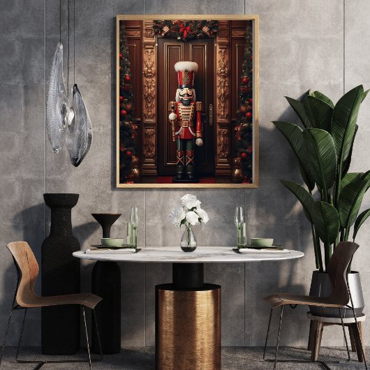 Notenkraker soldaat bewaakt de ingang poster