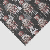 Notenkraker Soldaat Captain Christmas White Trees Tissuepapier (Detail)