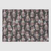 Notenkraker Soldaat Captain Christmas White Trees Tissuepapier (Voorkant)