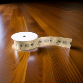 Notenkraker soldaat grijs perzik pastel satijnen lint