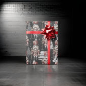 Notenkraker Soldaat Kapitein Kerstbomen Cadeaupapier