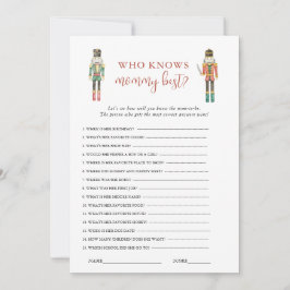 Notenkraker soldaat Kerst Baby shower spel Kaart