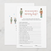 Notenkraker soldaat Kerst Baby shower spel Kaart (Voorkant / Achterkant)