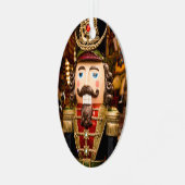 Notenkraker Soldaat Kerstboom Jaar toevoegen Metalen Ornament (Voorkant links)