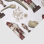 Notenkraker Soldaat Kerstmis Laat het Sneeuwgoud Tissuepapier (Detail)