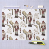 Notenkraker Soldaat Kerstmis Laat het Sneeuwgoud Tissuepapier (Craft)