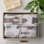 Notenkraker Soldaat Kerstmis Laat het Sneeuwgoud Tissuepapier (Geschenk)