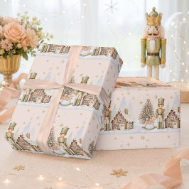 Notenkraker Soldaat Peperkoek Kerst Verjaardag Cadeaupapier
