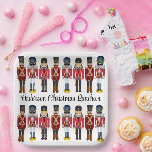 Notenkraker soldaat personaliseren tekst schattige papieren bordje (Feest)