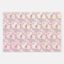 Notenkraker Soldaat Sugar Plum Fairy Kerstmis Inpakpapier Vel