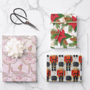 Notenkraker Soldaat Sugar Plum Fairy Kerstmis Inpakpapier Vel