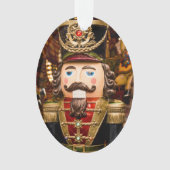 Notenkraker Soldaat Toevoegen Jaar Kerstboom Schat Ornament (voorkant)