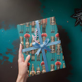  Notenkraker Soldaten Blauwgroen Uniform Classic Cadeaupapier