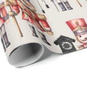 Notenkraker Soldaten Koeksklokken Cadeaupapier (Rol Hoek)