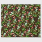 Notenkraker Soldaten & maretak Cadeaupapier (Vlak)