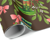 Notenkraker Soldaten & maretak Cadeaupapier (Rol Hoek)