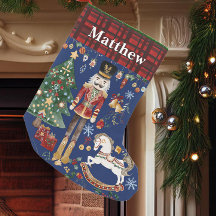 Notenkraker Soldier Ballet  Red Gingham Blue