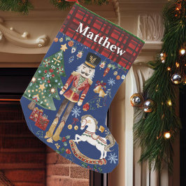 Notenkraker Soldier Ballet  Red Gingham Blue Kleine Kerstsok