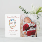 Notenkraker Soldiers Kerst Baby foto geboorte Aankondiging (Staand voorkant)