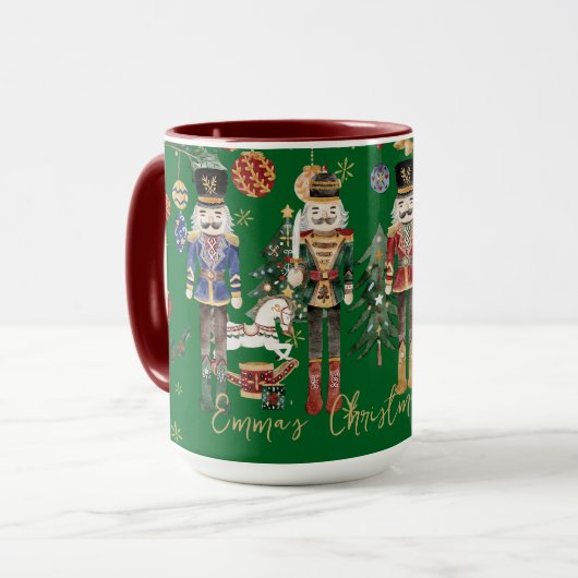  Notenkraker Soldiers Kerstkoffie Mok (Voorkant links)