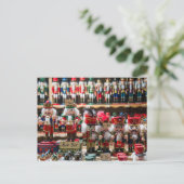 Notenkraker Speelgoed op Oostenrijks Kerstmarkt Feestdagenkaart (Staand voorkant)