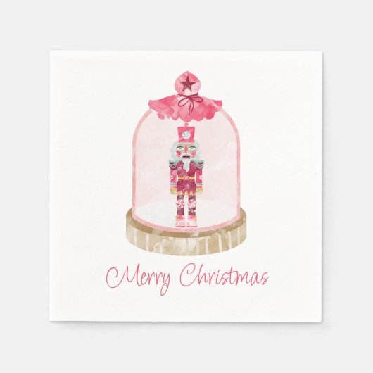 Notenkraker speelgoed soldaat vakantiefeest servet (Voorkant)