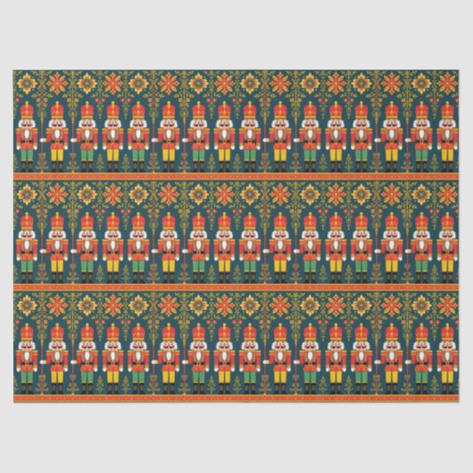 Notenkraker Speelgoed Soldier Pattern Kerstvakanti Tissuepapier (Voorkant)
