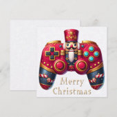 Notenkraker Spel Controller Kerst Wenskaart (Voorkant / Achterkant)