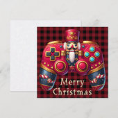 Notenkraker Spel Controller Kerst Wenskaart (Voorkant / Achterkant)
