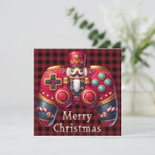 Notenkraker Spel Controller Kerst Wenskaart (Staand voorkant)