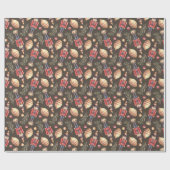 Notenkraker Spruce Branch Kerstboom Waterverf Cadeaupapier (Vlak)