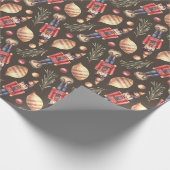 Notenkraker Spruce Branch Kerstboom Waterverf Cadeaupapier (Hoek)