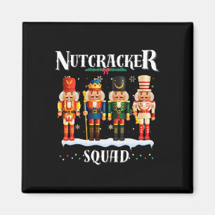 Notenkraker Squad Kerst Pyjama Vakantie Pret Feest Magneet