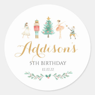 Notenkraker Sticker, Sugar Plum Fairy Sticker, Ronde Sticker