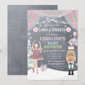 Notenkraker Sugar Plum Baby shower Invitation Kaart (Voorkant / Achterkant)