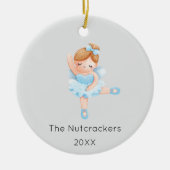 Notenkraker Sugar Plum Fairy Kerstfoto Keramisch Ornament (Voorkant)