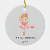 Notenkraker Sugar Plum Fairy Kerstfoto Keramisch Ornament (Voorkant)