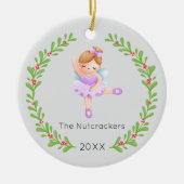 Notenkraker Sugar Plum Fairy Kerstfoto Keramisch Ornament (Voorkant)
