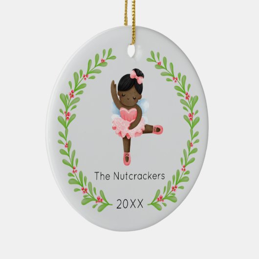 Notenkraker Sugar Plum Fairy Kerstfoto Keramisch Ornament (Rechts)