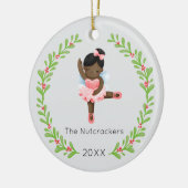 Notenkraker Sugar Plum Fairy Kerstfoto Keramisch Ornament (Links)