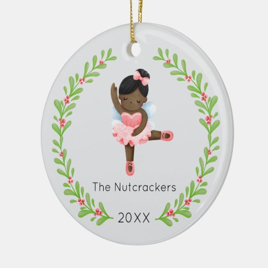 Notenkraker Sugar Plum Fairy Kerstfoto Keramisch Ornament (Links)