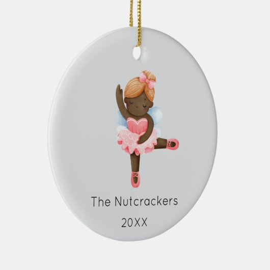 Notenkraker Sugar Plum Fairy Kerstfoto Keramisch Ornament (Rechts)