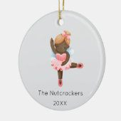 Notenkraker Sugar Plum Fairy Kerstfoto Keramisch Ornament (Links)