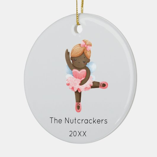 Notenkraker Sugar Plum Fairy Kerstfoto Keramisch Ornament (Links)